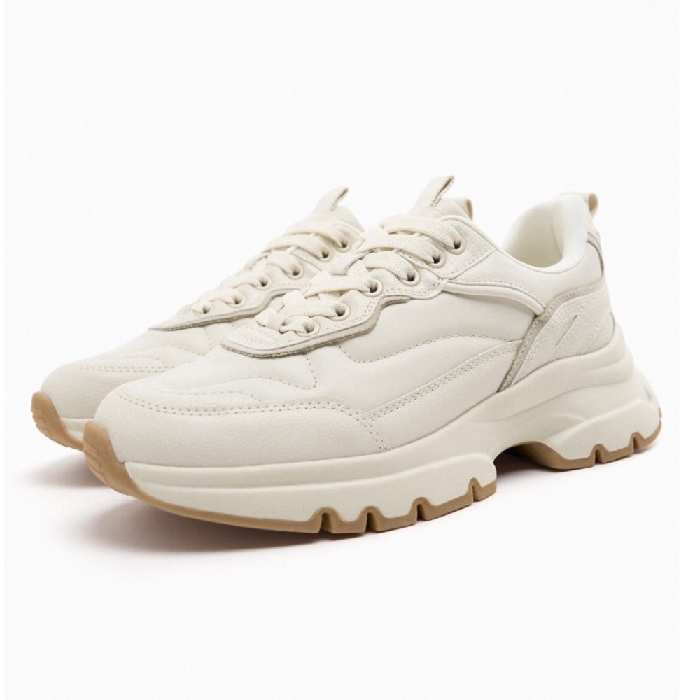 NWT Zara‎ Women's Running Sneakers Size 9 Zara 40 Minimalist Chunky Dad Sneakers